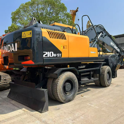 사용 된 한국 현대 210w 21Ton 수압 바퀴 발굴기 현대 210W R210W-9