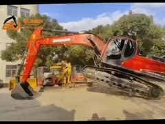 오렌지 사용 된 바퀴 발굴기 DX225LC Doosan Backhoe 사용 된 발굴기